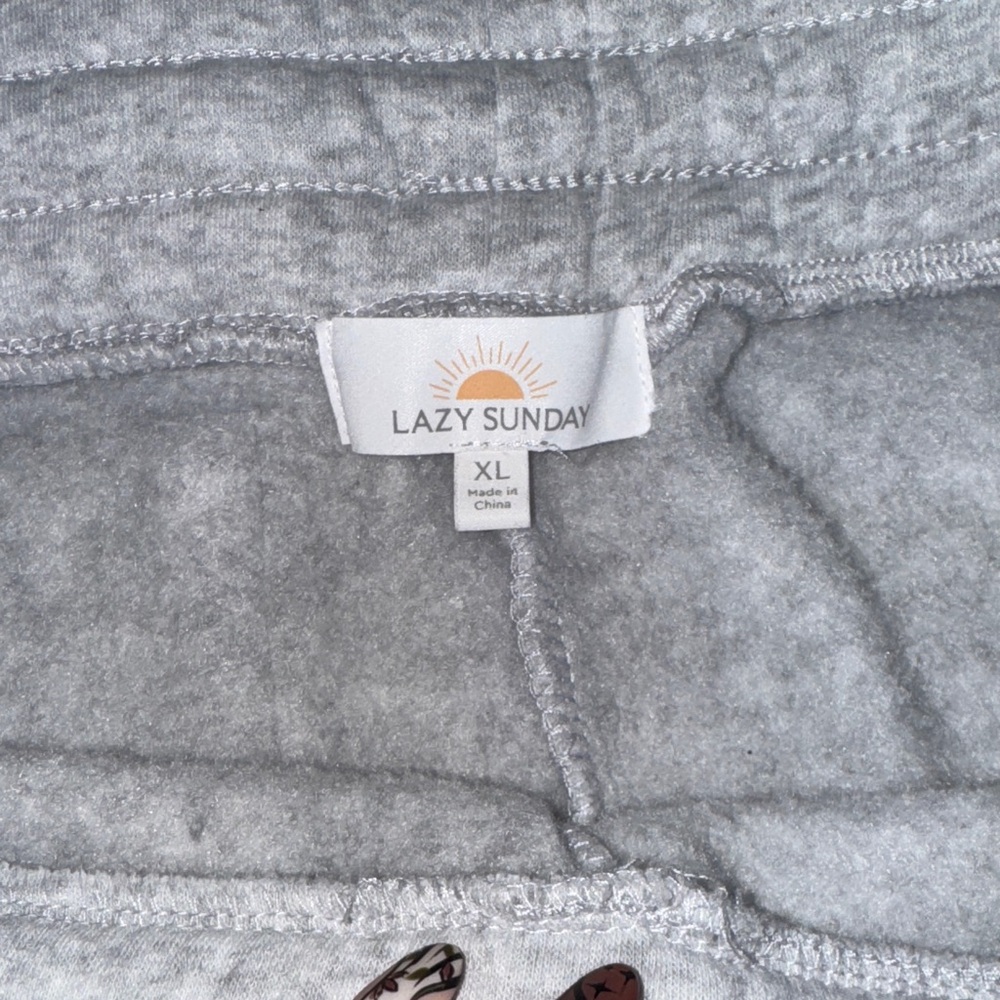 Lazy Sunday Heather GrayY2K Styled Flared Lounge Sweat Pants‎ - Picture 2 of 5